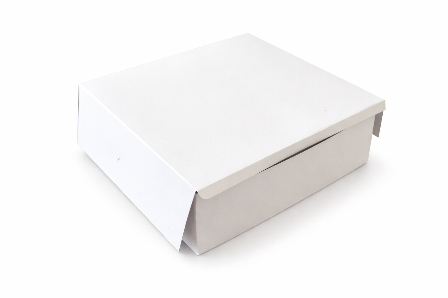 Plain White Closed Box with lid White Cake Box With Lid Thin - Higher - Image 1